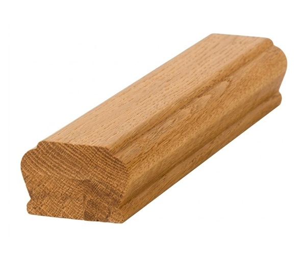 Ungrooved White Oak Newark Handrail For Bracket Glass